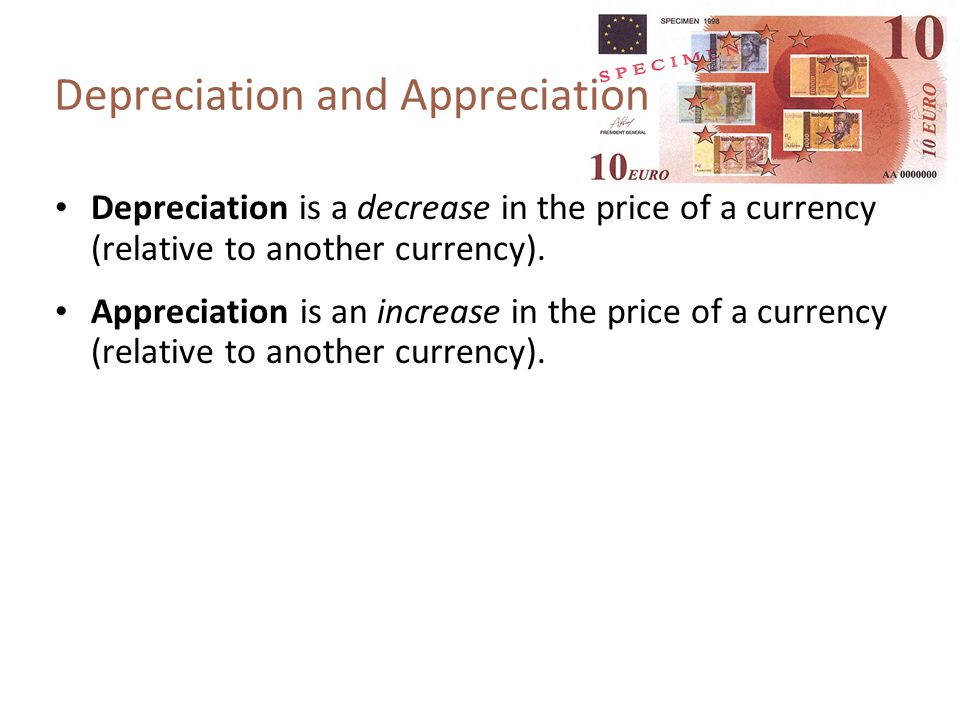 Appreciation and depreciation of exchange rate ppt presentation